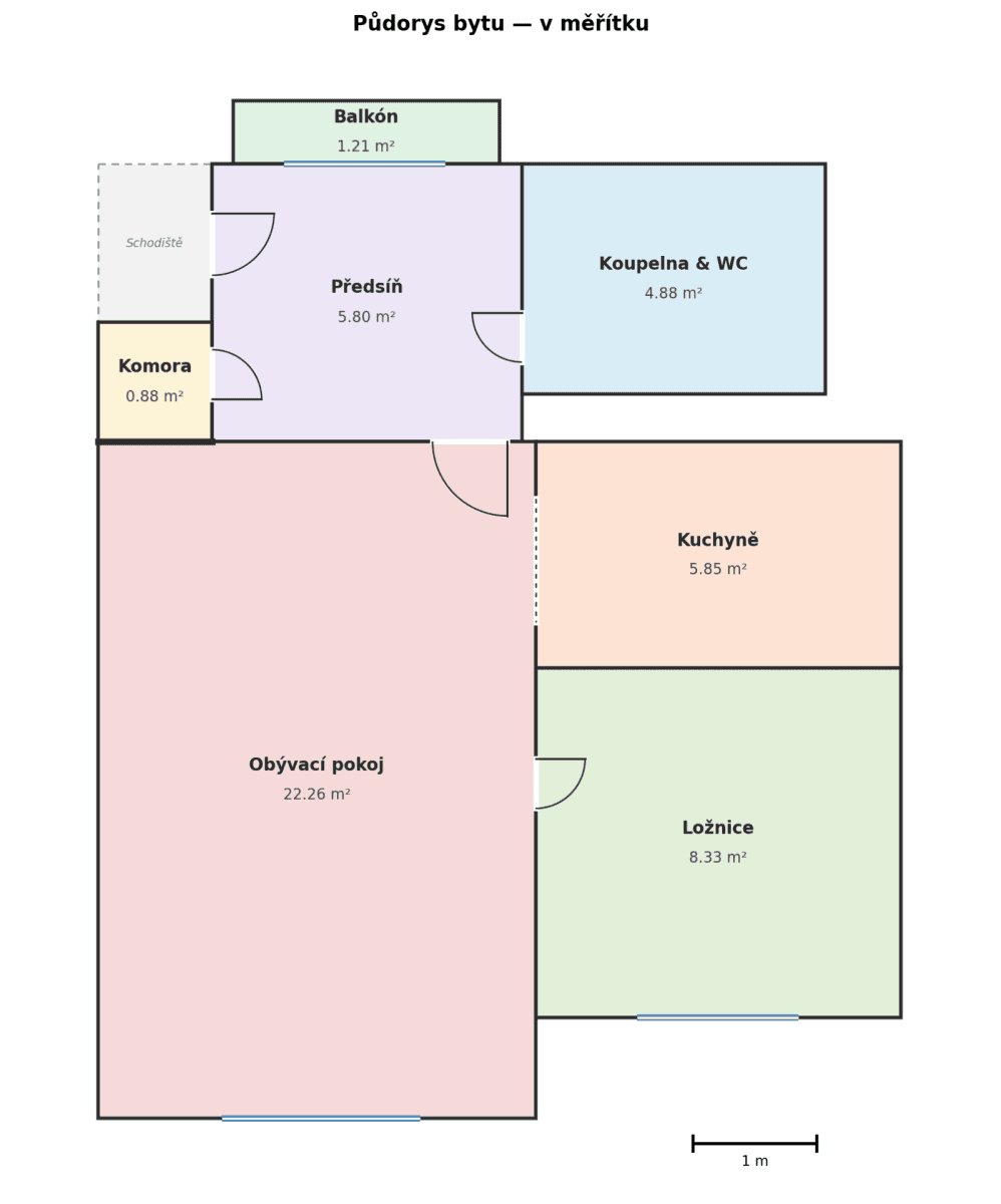 Predaj bytu 2-izbový 48 m², Šaldova, Praha, Praha Predaj bytu 2-izbový 48 m², Šaldova, Praha, Praha