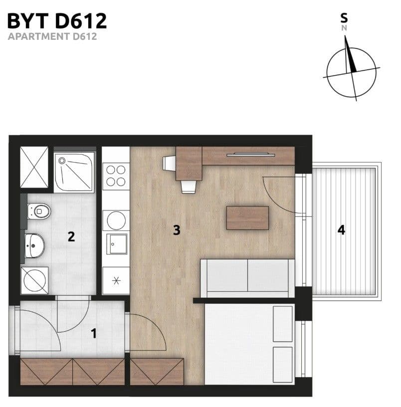 Prenájom bytu 1-izbový 31 m², Arnošta Staňka, Praha, Praha Prenájom bytu 1-izbový 31 m², Arnošta Staňka, Praha, Praha