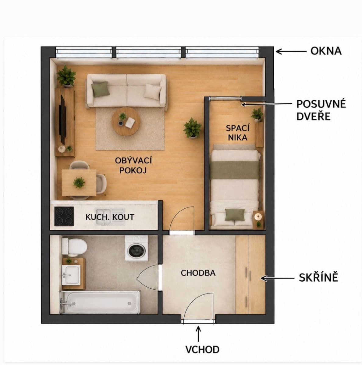 Predaj bytu 1-izbový 36 m², Hnězdenská, Praha, Praha Predaj bytu 1-izbový 36 m², Hnězdenská, Praha, Praha