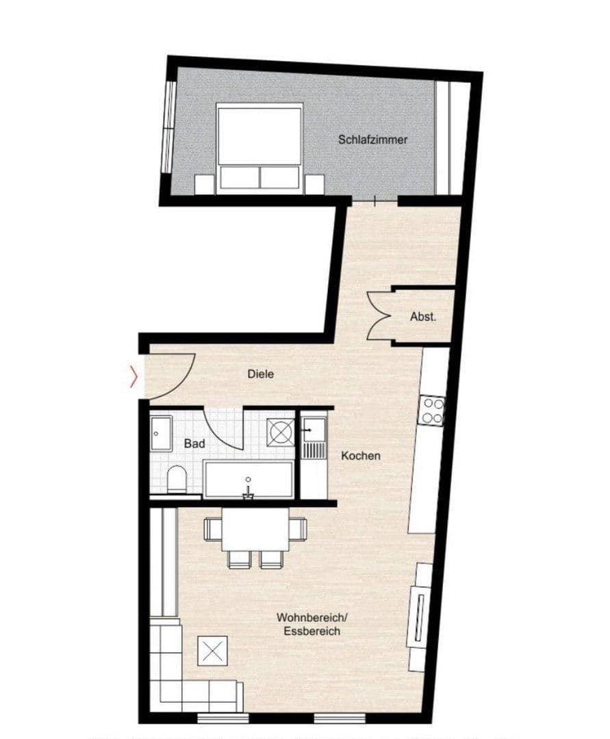 Prenájom bytu 2-izbový 56 m², Kaimgasse 16, Bamberg, Bavorsko Prenájom bytu 2-izbový 56 m², Kaimgasse 16, Bamberg, Bavorsko