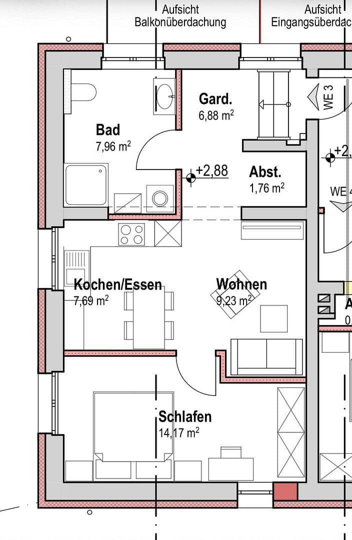 Prenájom bytu 2-izbový 52 m², Aschaffenburger Straße 3, Schöllkrippen, Bavorsko Prenájom bytu 2-izbový 52 m², Aschaffenburger Straße 3, Schöllkrippen, Bavorsko