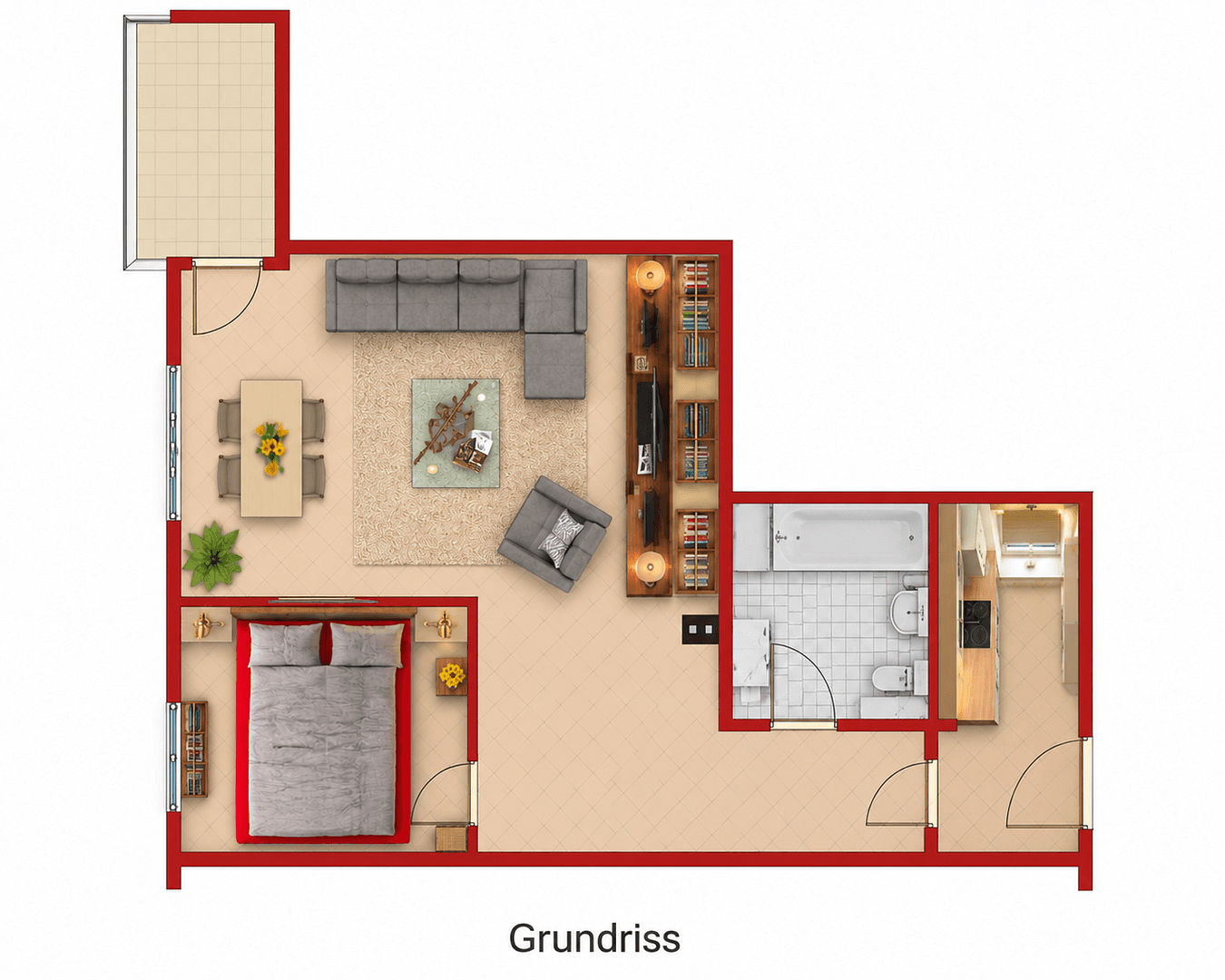 Prenájom bytu 2-izbový 48 m², Pinneberg, Šlezvicko-Holštajnsko Prenájom bytu 2-izbový 48 m², Pinneberg, Šlezvicko-Holštajnsko