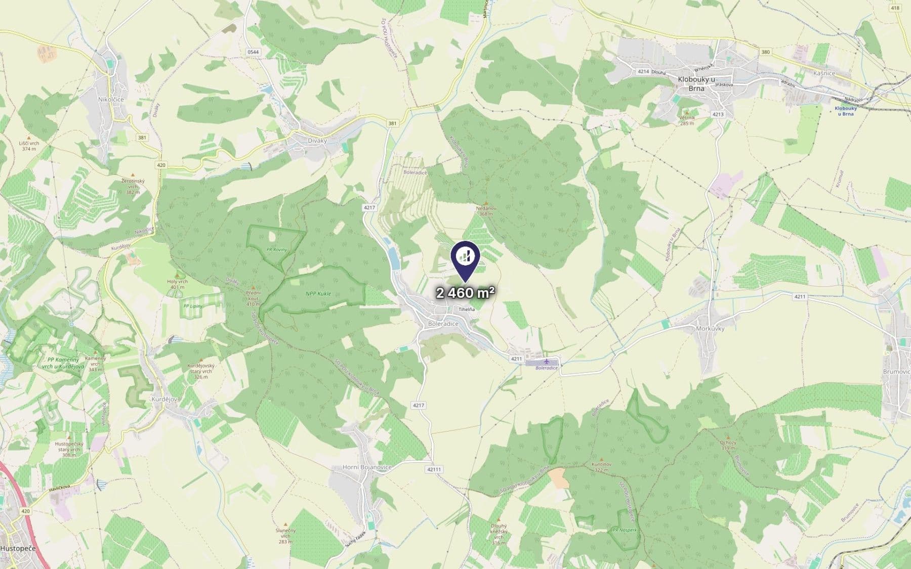 Predaj pozemku 410 m², Boleradice, Jihomoravský kraj Predaj pozemku 410 m², Boleradice, Jihomoravský kraj