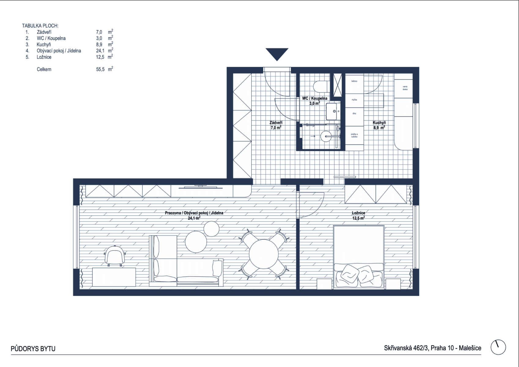 Predaj bytu 2-izbový 57 m², Skřivanská, Praha, Praha Predaj bytu 2-izbový 57 m², Skřivanská, Praha, Praha