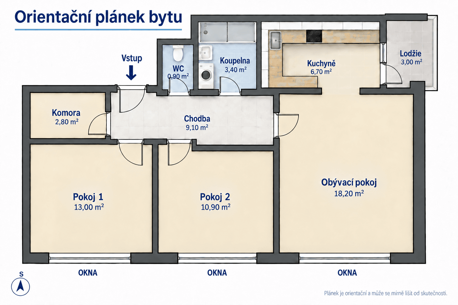 Prenájom bytu 3-izbový 63 m², Hluboká, Brno, Jihomoravský kraj Prenájom bytu 3-izbový 63 m², Hluboká, Brno, Jihomoravský kraj
