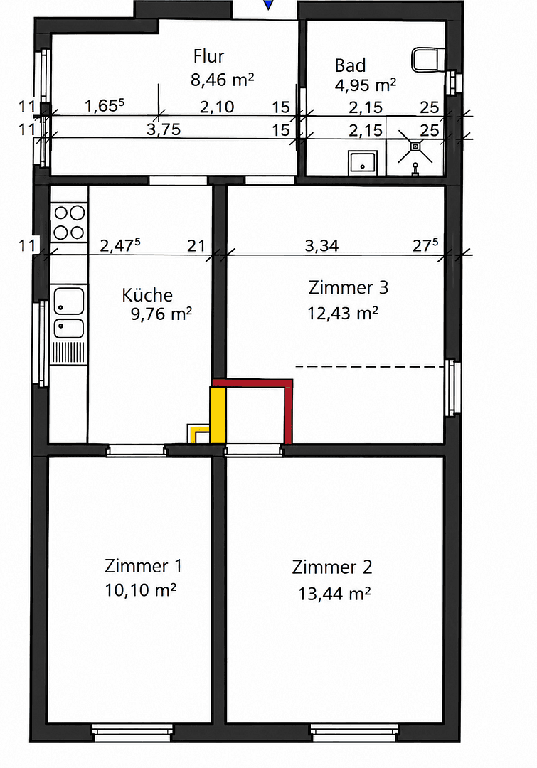 Prenájom bytu 3-izbový 60 m², Hauptstraße 21, Bad Wimpfen, Bádensko-Wurttembersko Prenájom bytu 3-izbový 60 m², Hauptstraße 21, Bad Wimpfen, Bádensko-Wurttembersko