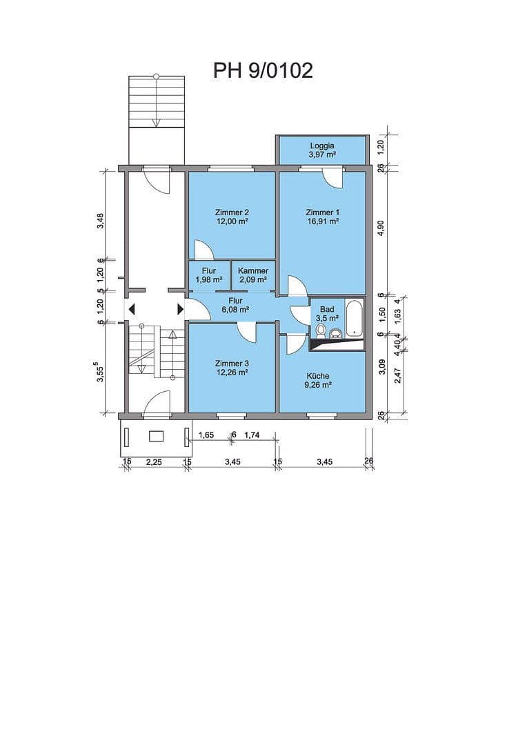 Prenájom bytu 3-izbový 66 m², Pilzheide 11, Heideblick, Brandenbursko Prenájom bytu 3-izbový 66 m², Pilzheide 11, Heideblick, Brandenbursko