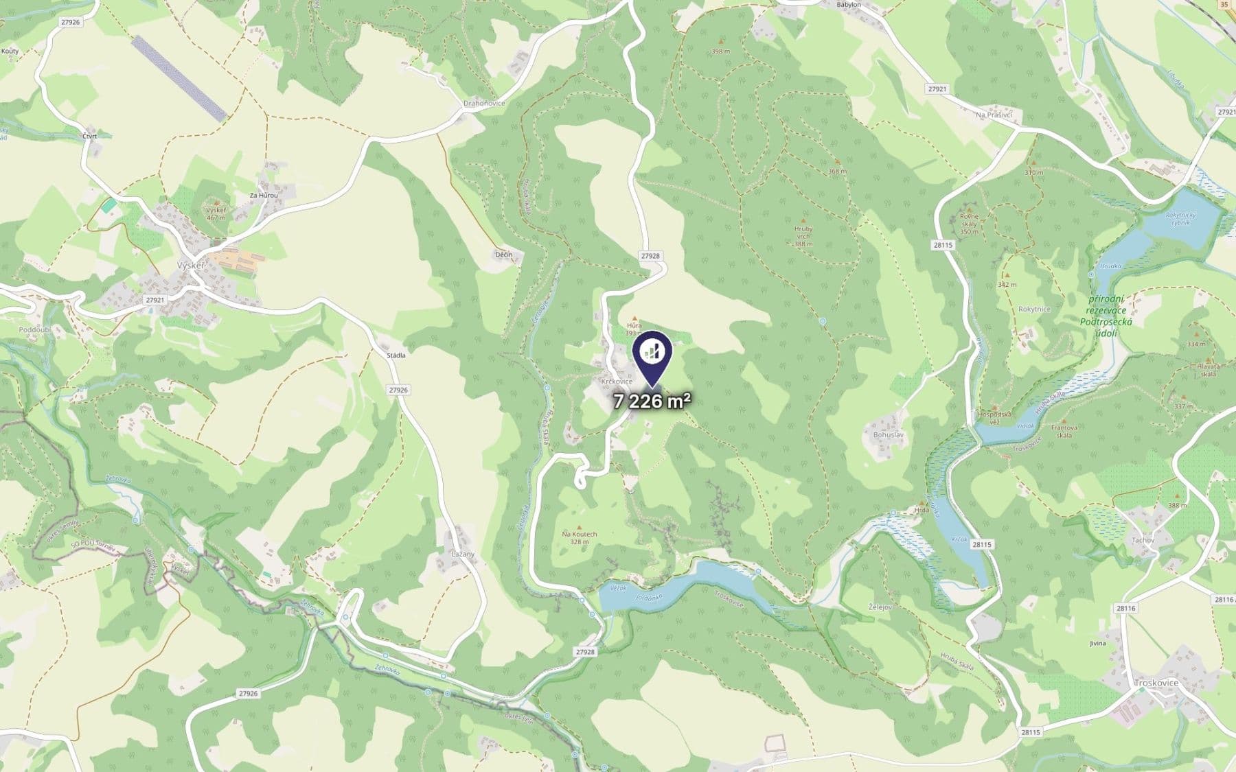 Predaj pozemku 4.817 m², Hrubá Skála, Liberecký kraj Predaj pozemku 4.817 m², Hrubá Skála, Liberecký kraj
