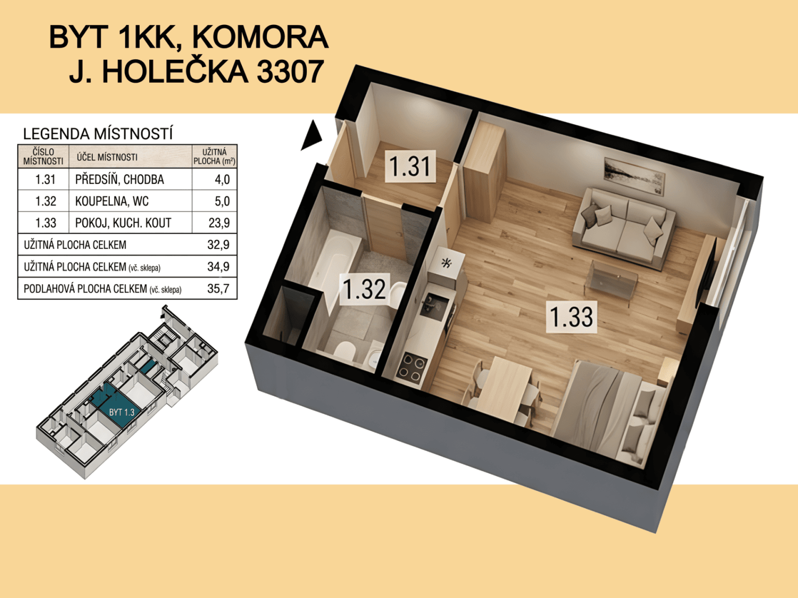 Predaj bytu 1-izbový 34 m², Jaroslava Holečka, Kladno, Středočeský kraj Predaj bytu 1-izbový 34 m², Jaroslava Holečka, Kladno, Středočeský kraj