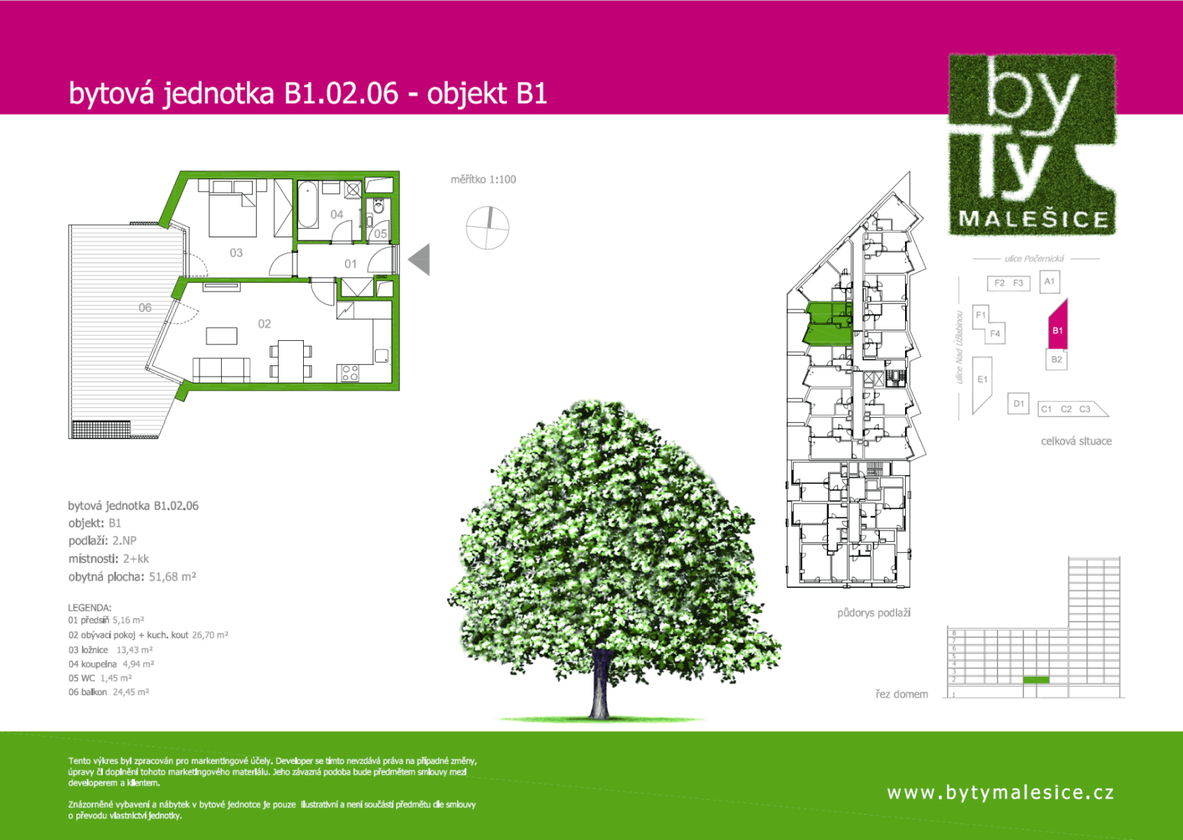Predaj bytu 2-izbový 52 m², Počernická, Praha, Praha Predaj bytu 2-izbový 52 m², Počernická, Praha, Praha