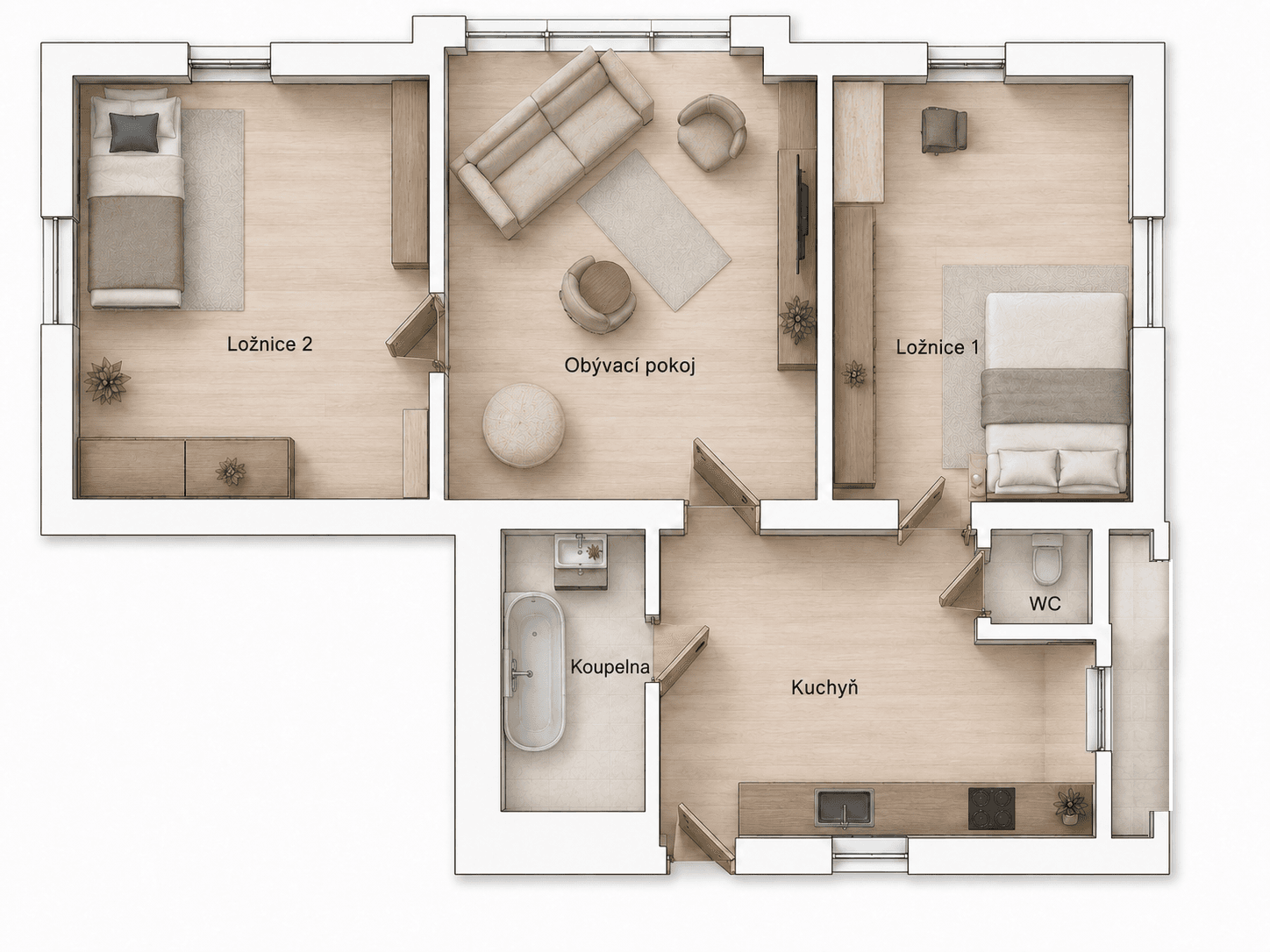Prenájom bytu 3-izbový 74 m², V Holešovičkách, Praha, Praha Prenájom bytu 3-izbový 74 m², V Holešovičkách, Praha, Praha
