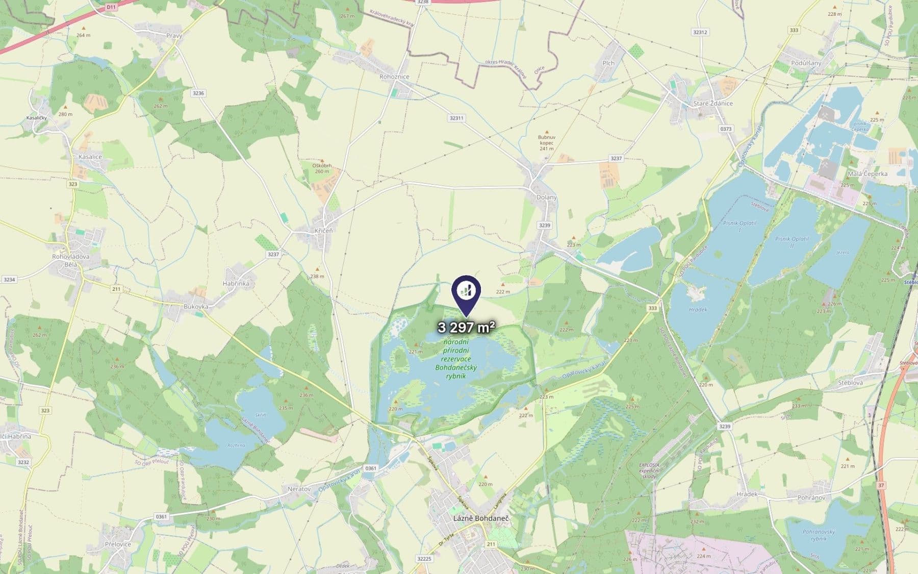 Predaj pozemku 824 m², Lázně Bohdaneč, Pardubický kraj Predaj pozemku 824 m², Lázně Bohdaneč, Pardubický kraj