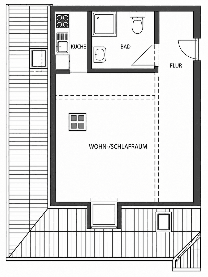Prenájom bytu 1-izbový 35 m², Ludwigstraße 45, Gießen, Hesensko Prenájom bytu 1-izbový 35 m², Ludwigstraße 45, Gießen, Hesensko