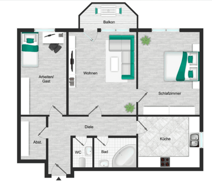 Prenájom bytu 3-izbový 70 m², In der Adelenhütte 6, Köln, Severné Porýnie - Westfálsko Prenájom bytu 3-izbový 70 m², In der Adelenhütte 6, Köln, Severné Porýnie - Westfálsko