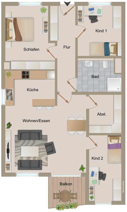 Prenájom bytu 4-izbový 97 m², Eidinghausener Str. 25, Bad Oeynhausen, Severné Porýnie - Westfálsko Prenájom bytu 4-izbový 97 m², Eidinghausener Str. 25, Bad Oeynhausen, Severné Porýnie - Westfálsko