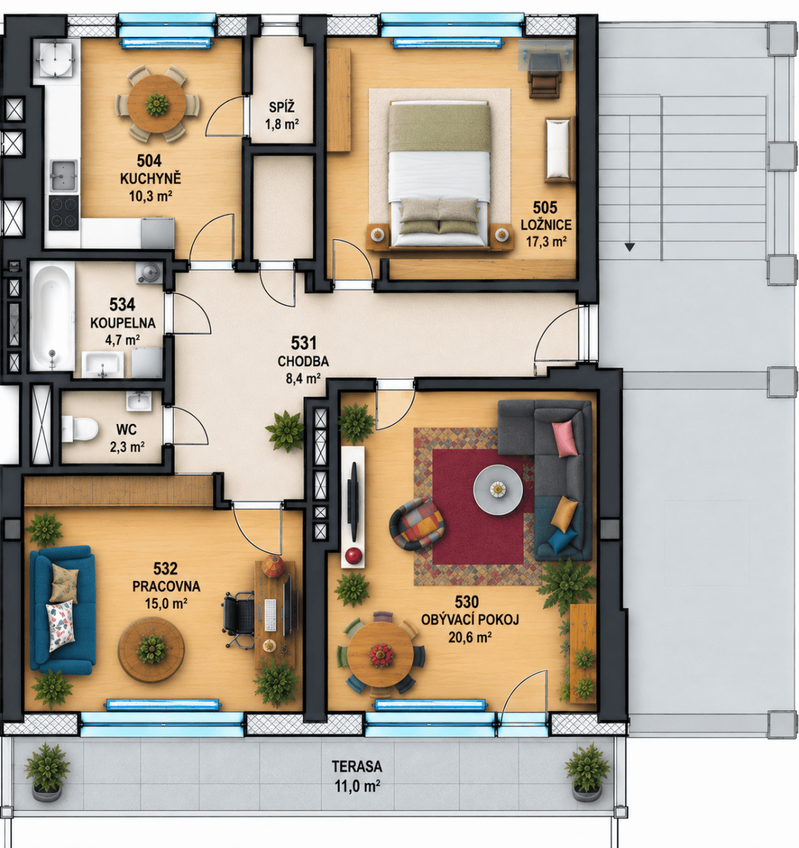 Predaj bytu 3-izbový 79 m², Radlická, Praha, Praha Predaj bytu 3-izbový 79 m², Radlická, Praha, Praha