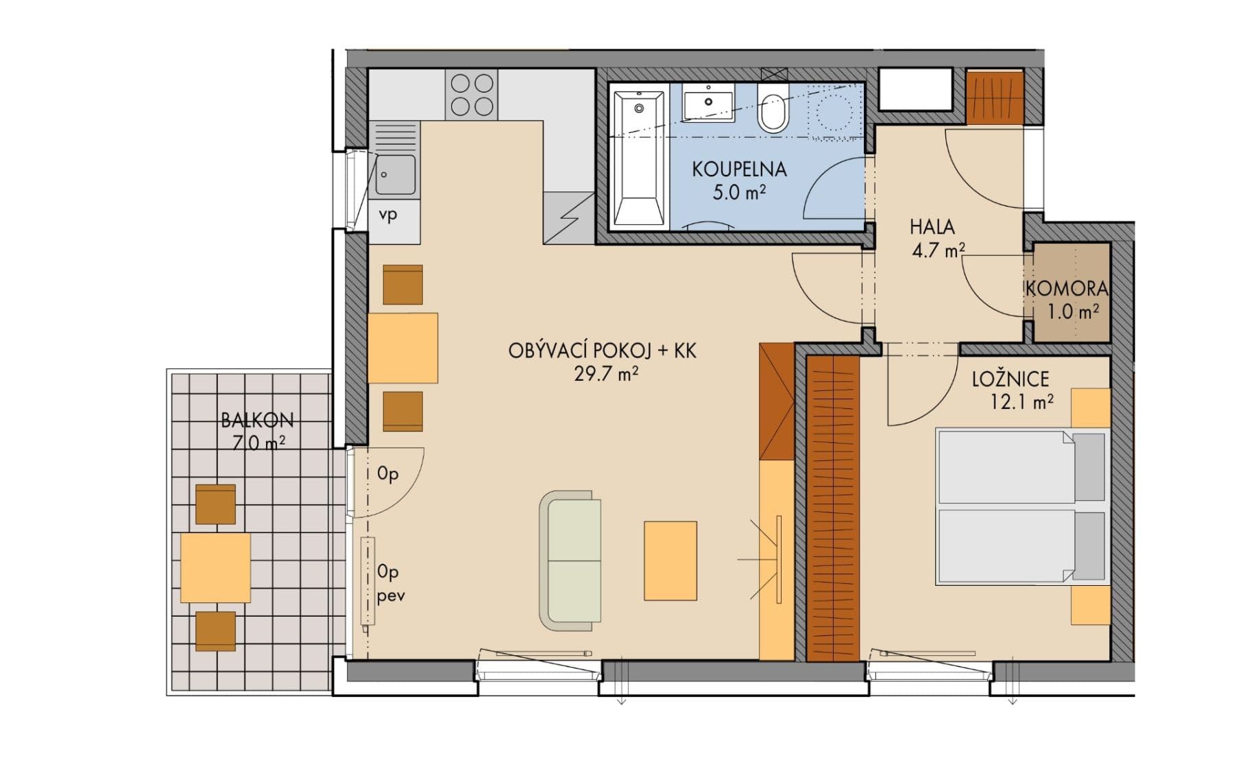 Predaj bytu 2-izbový 62 m², Prosecká, Praha, Praha Predaj bytu 2-izbový 62 m², Prosecká, Praha, Praha