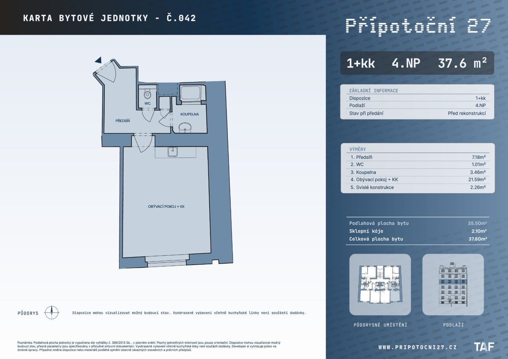 Predaj bytu 1-izbový 36 m², Přípotoční, Praha, Praha Predaj bytu 1-izbový 36 m², Přípotoční, Praha, Praha