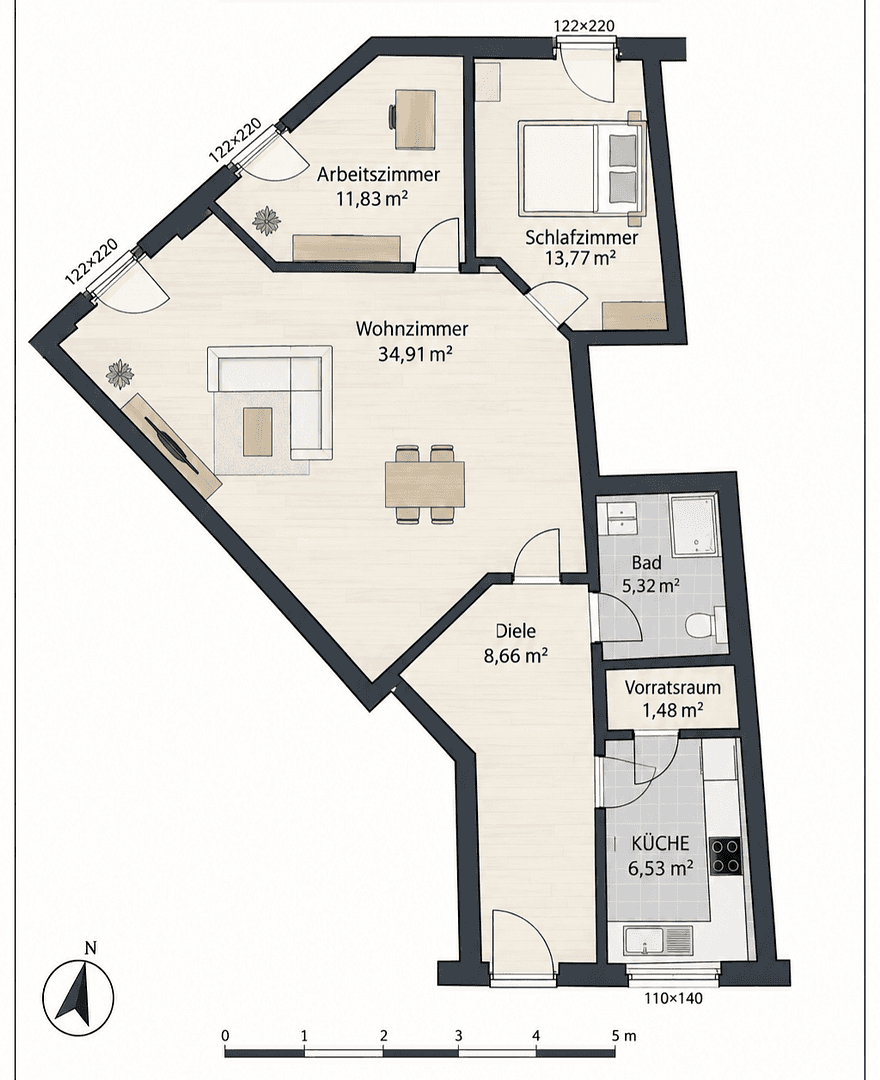 Predaj bytu 3-izbový 83 m², Frechen, Severné Porýnie - Westfálsko Predaj bytu 3-izbový 83 m², Frechen, Severné Porýnie - Westfálsko