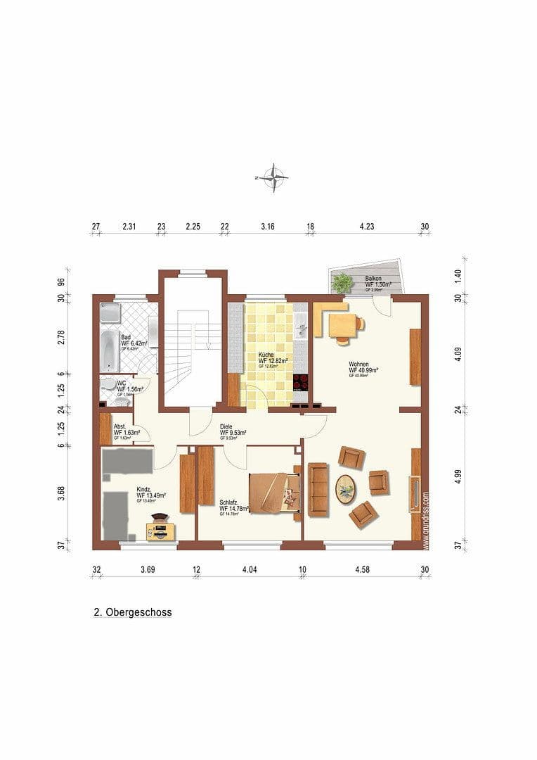 Prenájom bytu 4-izbový 98 m², Liebknechtstraße 94, Oberhausen, Severné Porýnie - Westfálsko Prenájom bytu 4-izbový 98 m², Liebknechtstraße 94, Oberhausen, Severné Porýnie - Westfálsko