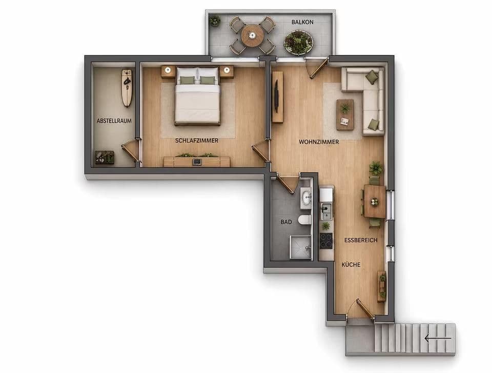 Prenájom bytu 2-izbový 55 m², Vöhringen, Bádensko-Wurttembersko Prenájom bytu 2-izbový 55 m², Vöhringen, Bádensko-Wurttembersko