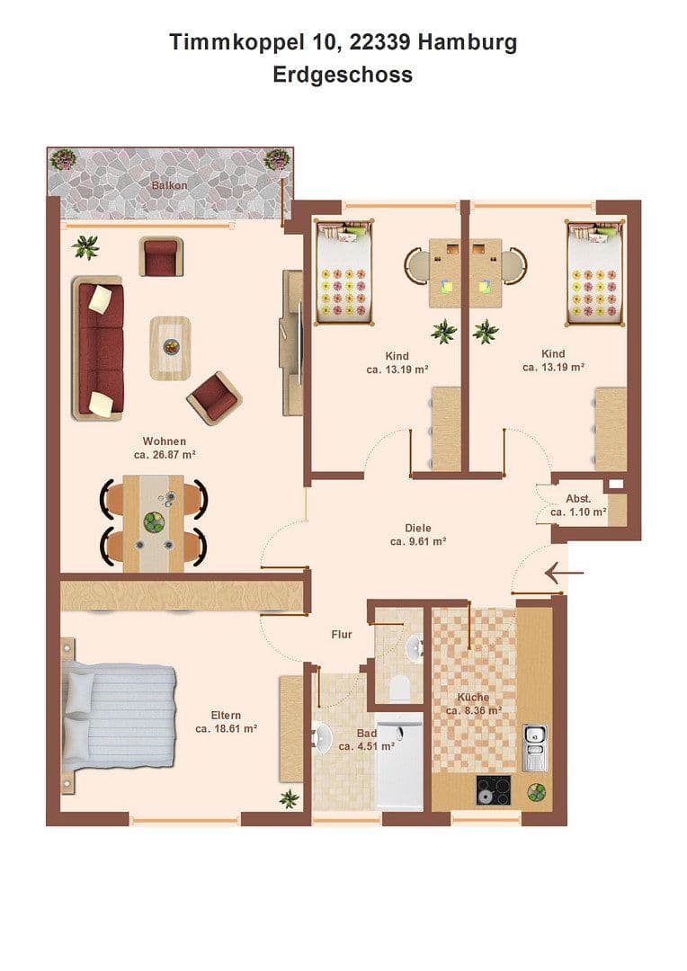 Predaj bytu 4-izbový 98 m², Hamburg, Hamburg Predaj bytu 4-izbový 98 m², Hamburg, Hamburg