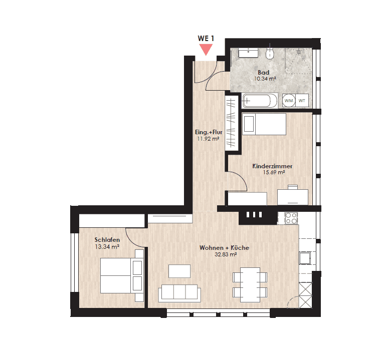 Prenájom bytu 3-izbový 84 m², Jägerstr. 38a, Lünen, Severné Porýnie - Westfálsko Prenájom bytu 3-izbový 84 m², Jägerstr. 38a, Lünen, Severné Porýnie - Westfálsko