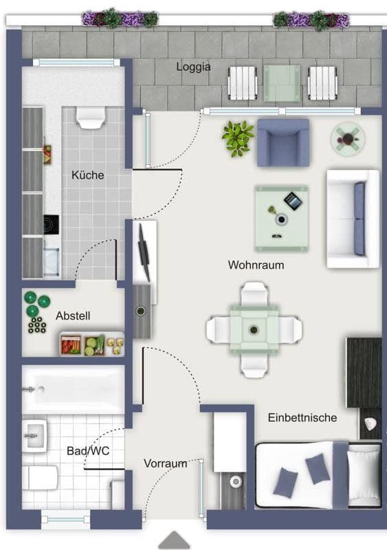 Prenájom bytu 1-izbový 39 m², Budapester Str. 20, Erlangen, Bavorsko Prenájom bytu 1-izbový 39 m², Budapester Str. 20, Erlangen, Bavorsko