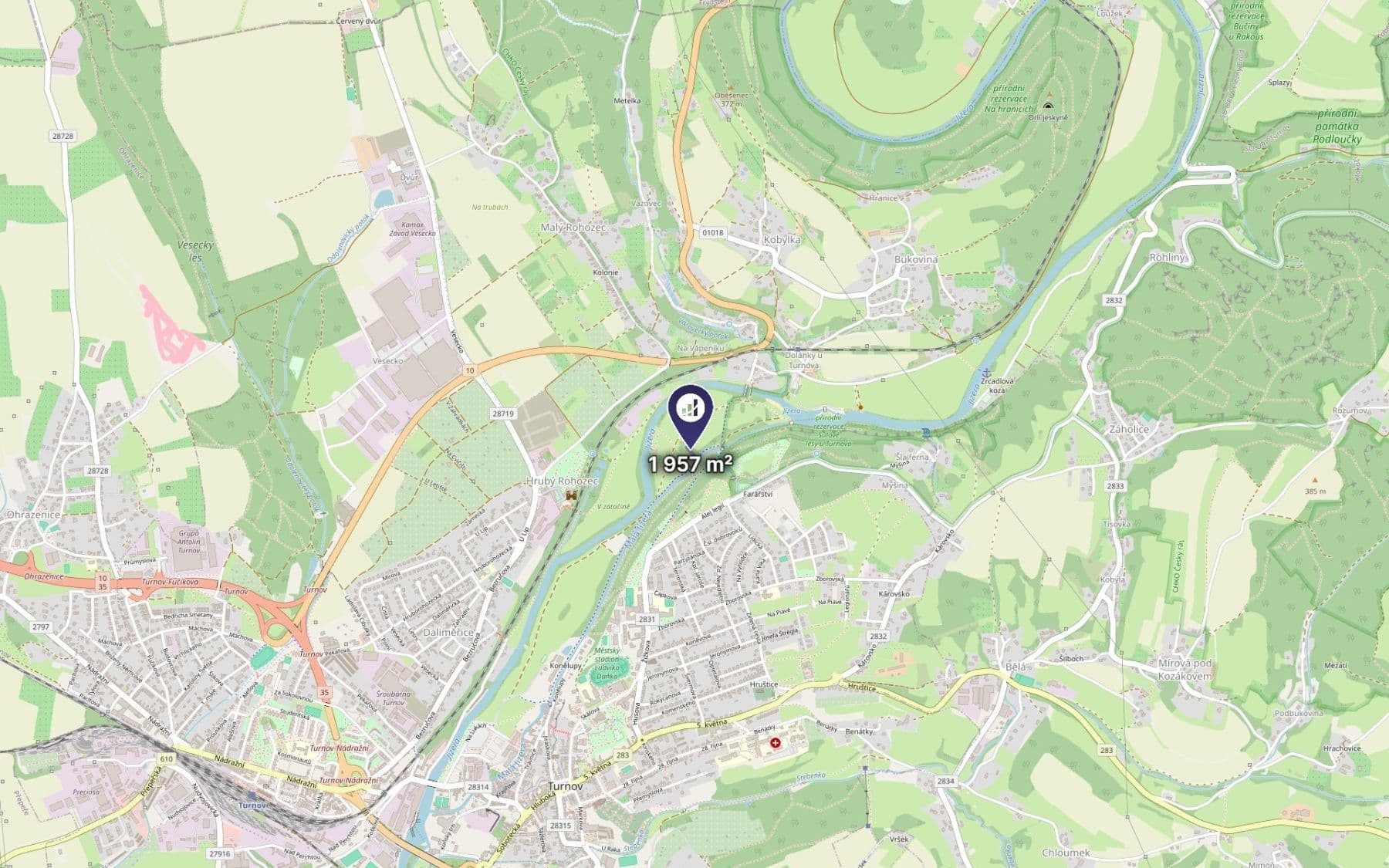 Predaj pozemku 1.957 m², Turnov, Liberecký kraj Predaj pozemku 1.957 m², Turnov, Liberecký kraj