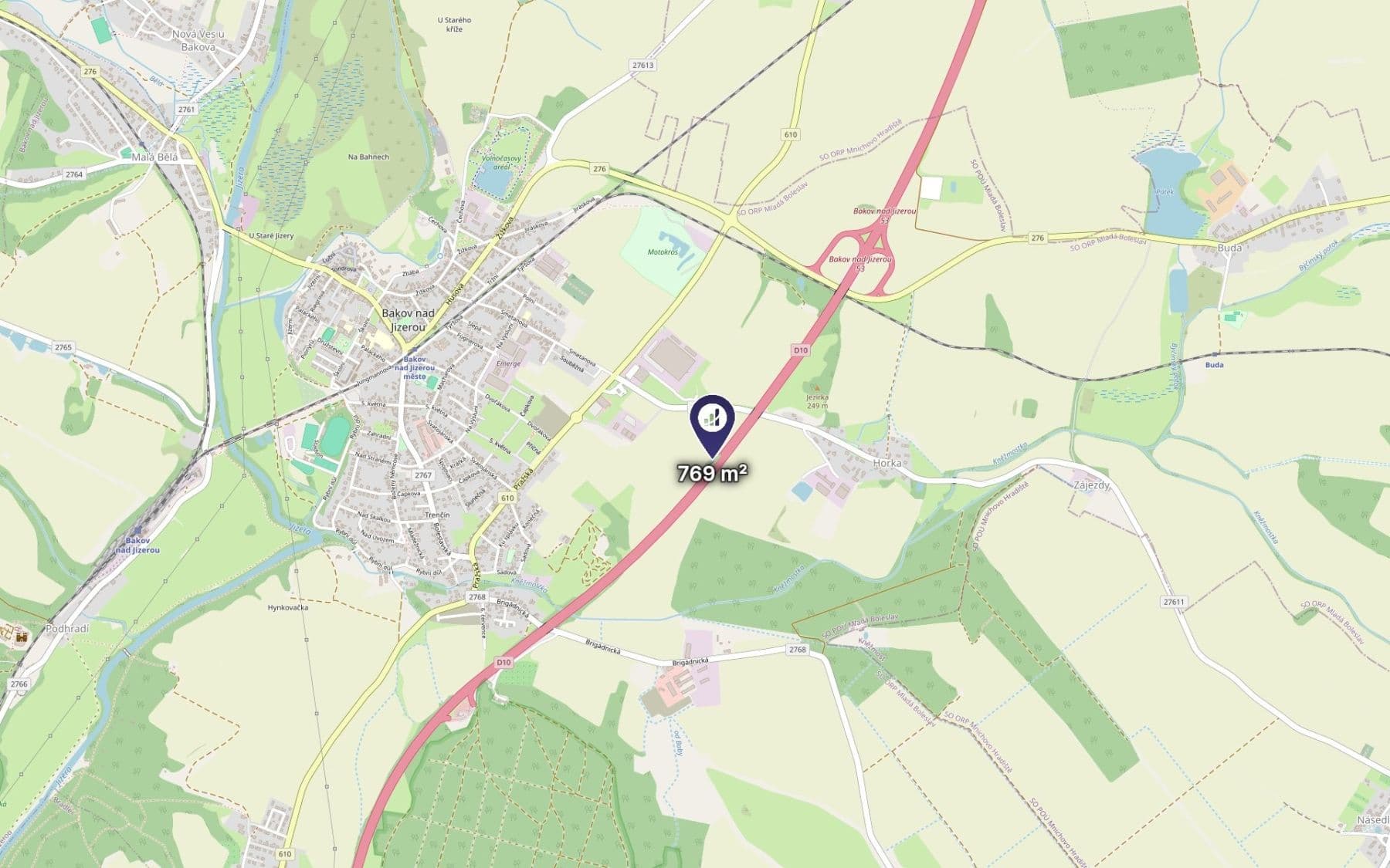 Predaj pozemku 256 m², Bakov nad Jizerou, Středočeský kraj Predaj pozemku 256 m², Bakov nad Jizerou, Středočeský kraj