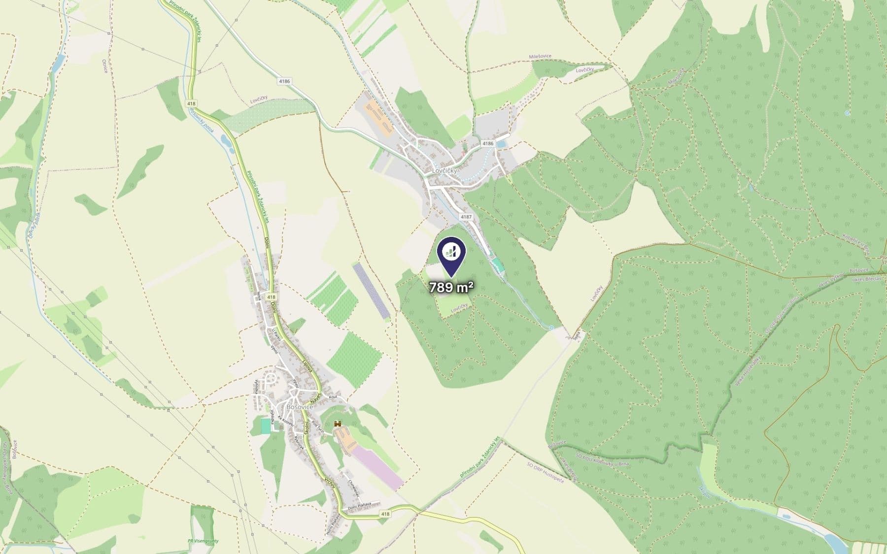 Predaj pozemku 789 m², Lovčičky, Jihomoravský kraj Predaj pozemku 789 m², Lovčičky, Jihomoravský kraj