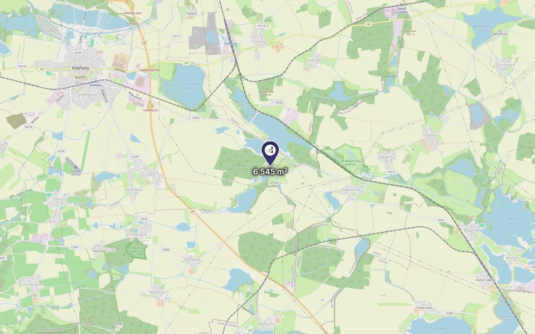 Predaj pozemku 1.870 m², Dříteň, Jihočeský kraj Predaj pozemku 1.870 m², Dříteň, Jihočeský kraj