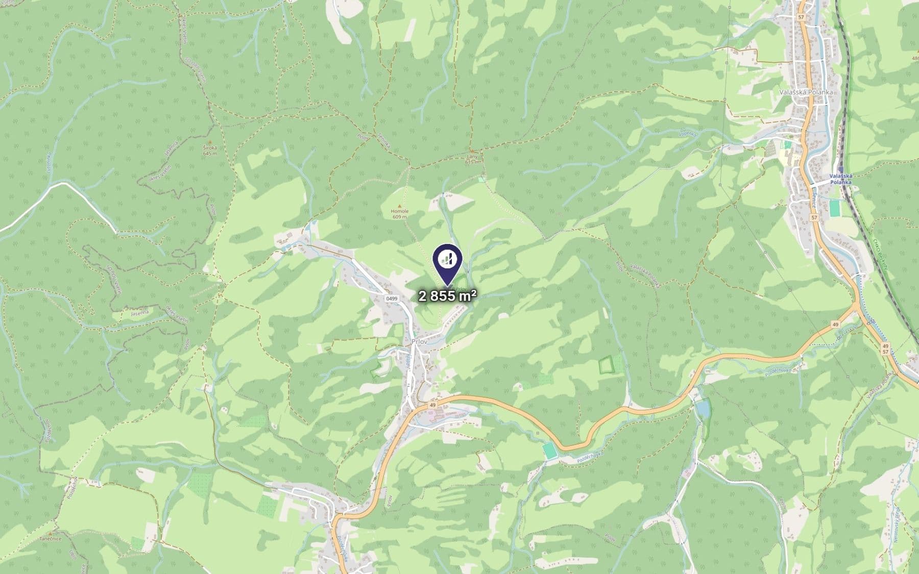 Predaj pozemku 2.855 m², Prlov, Zlínský kraj Predaj pozemku 2.855 m², Prlov, Zlínský kraj