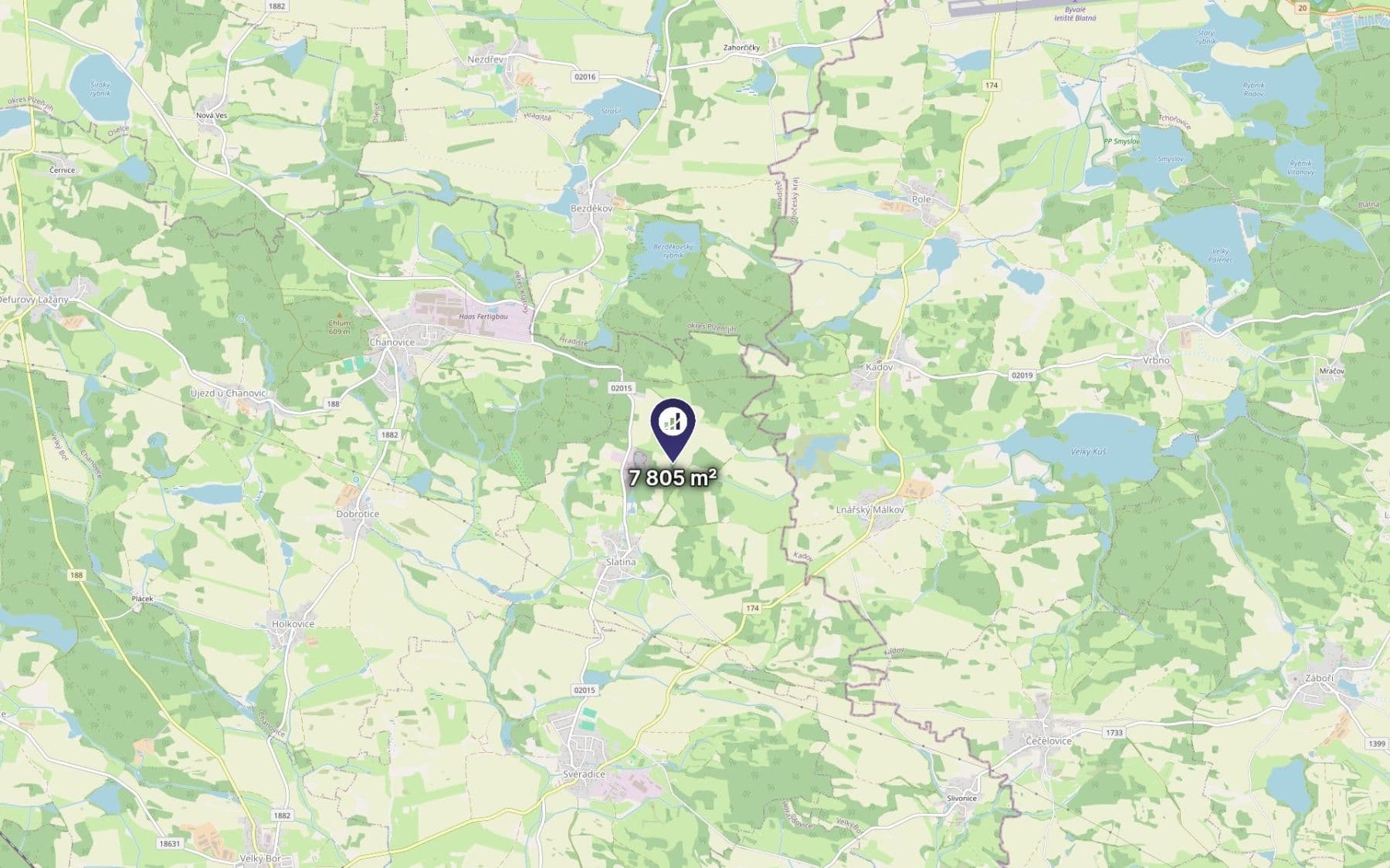 Predaj pozemku 7.805 m², Slatina, Plzeňský kraj Predaj pozemku 7.805 m², Slatina, Plzeňský kraj