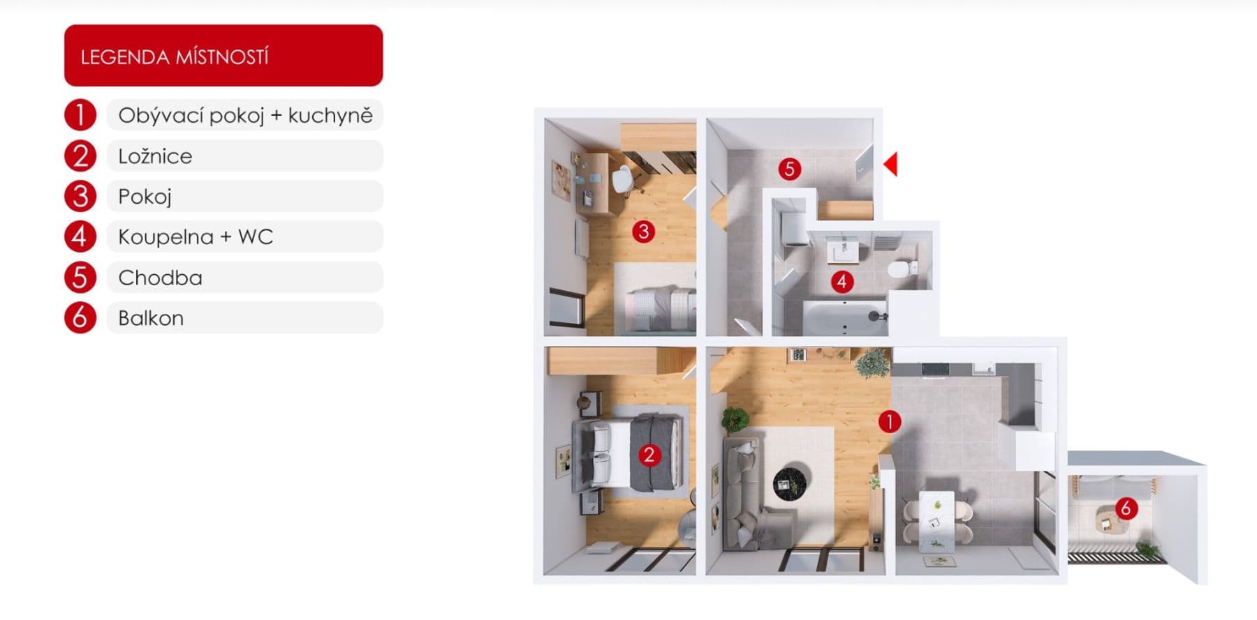 Predaj bytu 3-izbový 66 m², Tyršovo nábřeží, Zlín, Zlínský kraj Predaj bytu 3-izbový 66 m², Tyršovo nábřeží, Zlín, Zlínský kraj