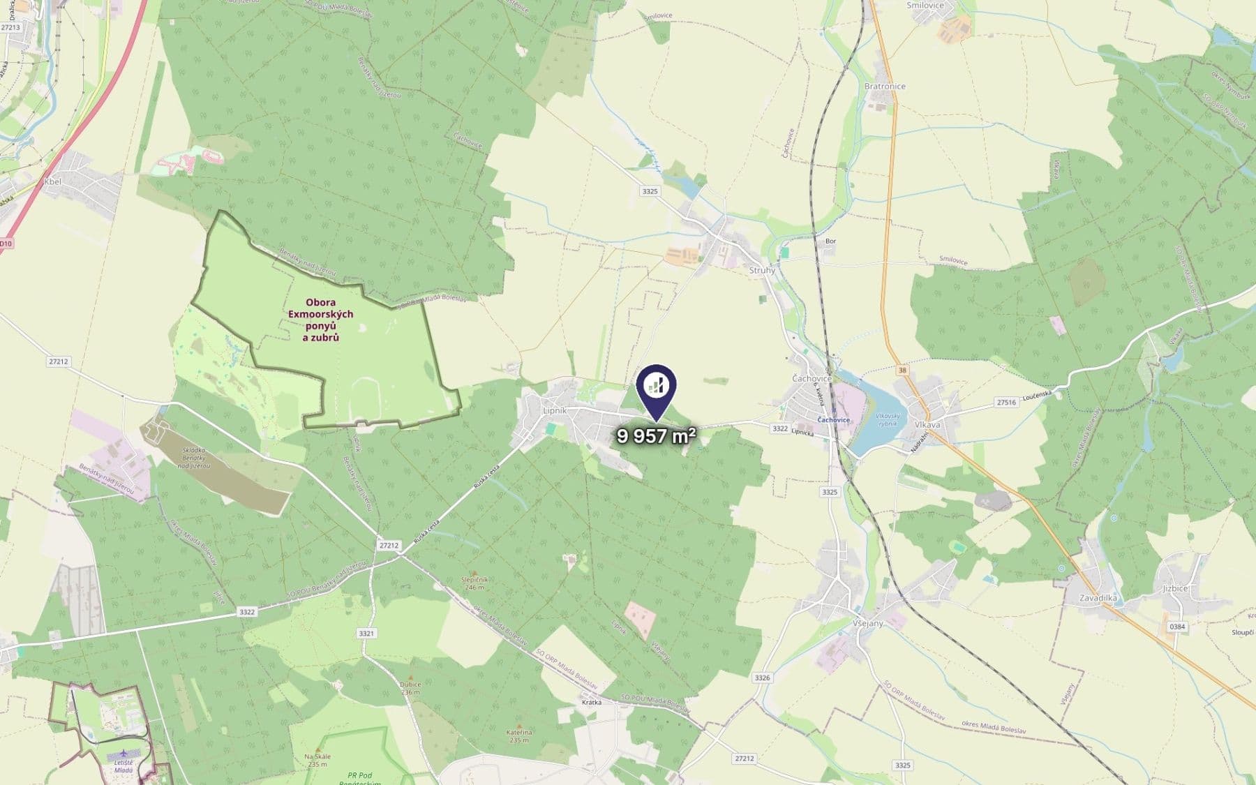 Predaj pozemku 9.957 m², Lipník, Středočeský kraj Predaj pozemku 9.957 m², Lipník, Středočeský kraj