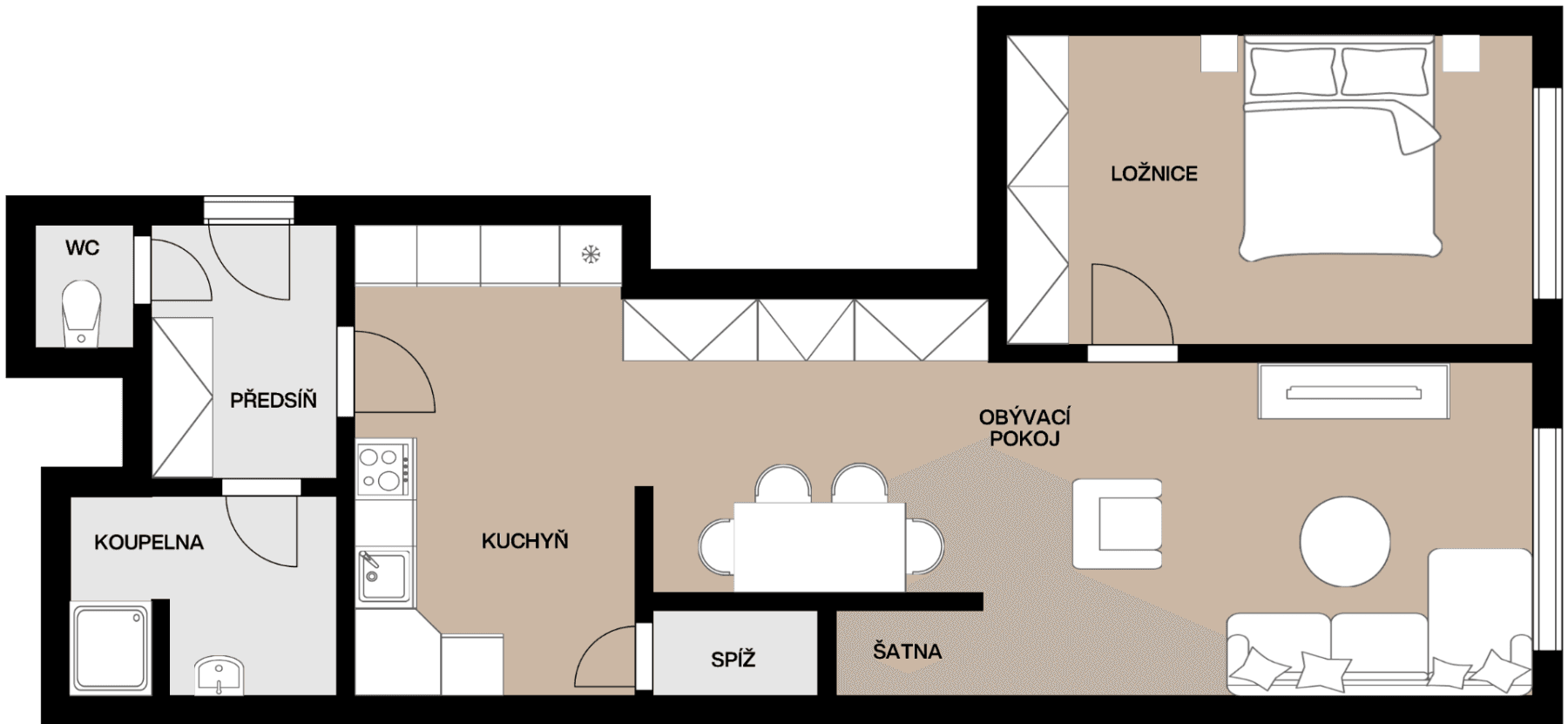 Predaj bytu 2-izbový 58 m², Řešovská, Praha, Praha Predaj bytu 2-izbový 58 m², Řešovská, Praha, Praha