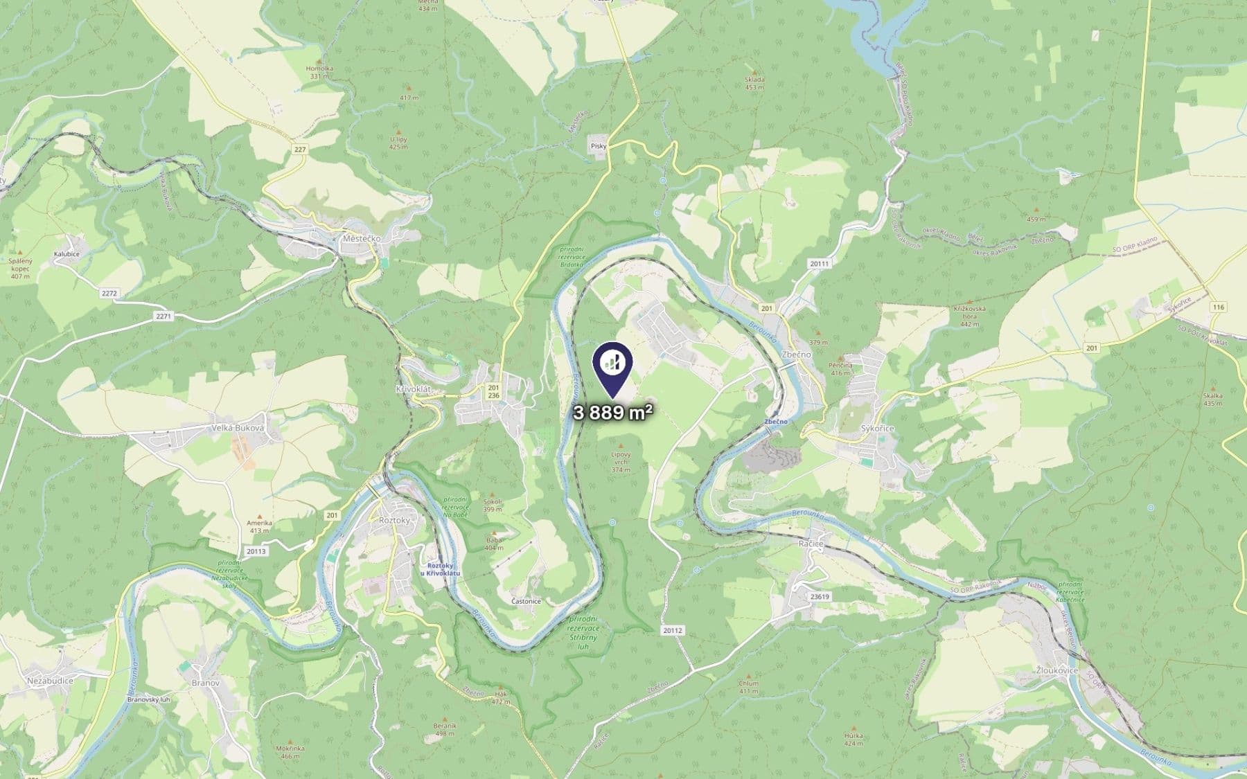 Predaj pozemku 3.889 m², Zbečno, Středočeský kraj Predaj pozemku 3.889 m², Zbečno, Středočeský kraj