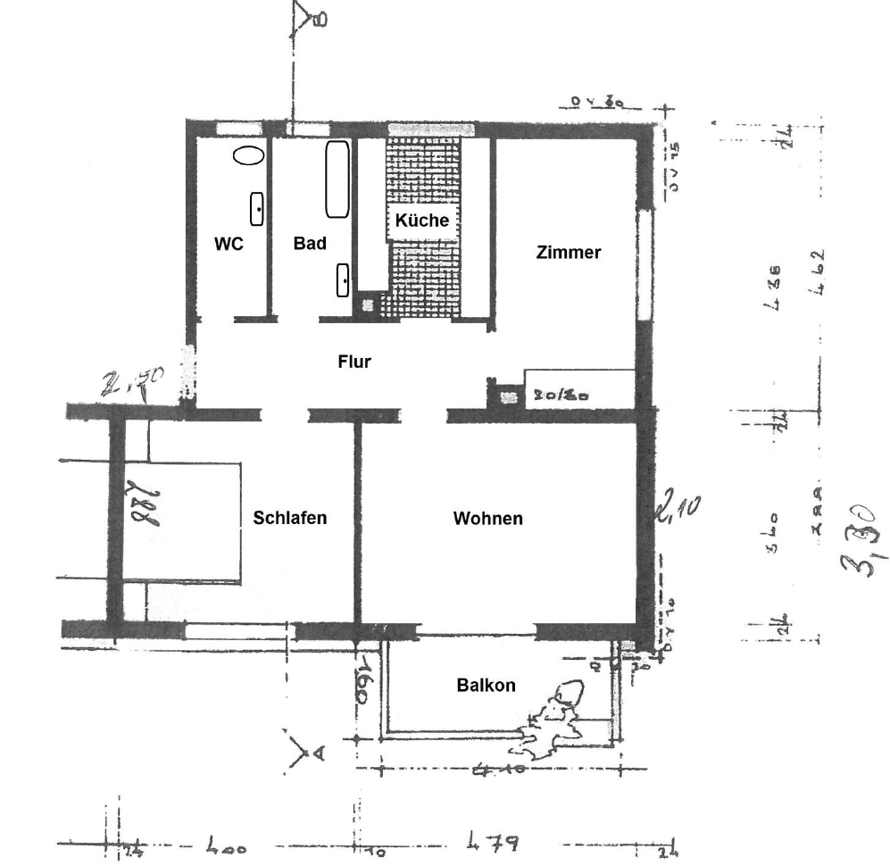 Prenájom bytu 3-izbový 62 m², Goethestraße 3, Hechingen, Bádensko-Wurttembersko Prenájom bytu 3-izbový 62 m², Goethestraße 3, Hechingen, Bádensko-Wurttembersko