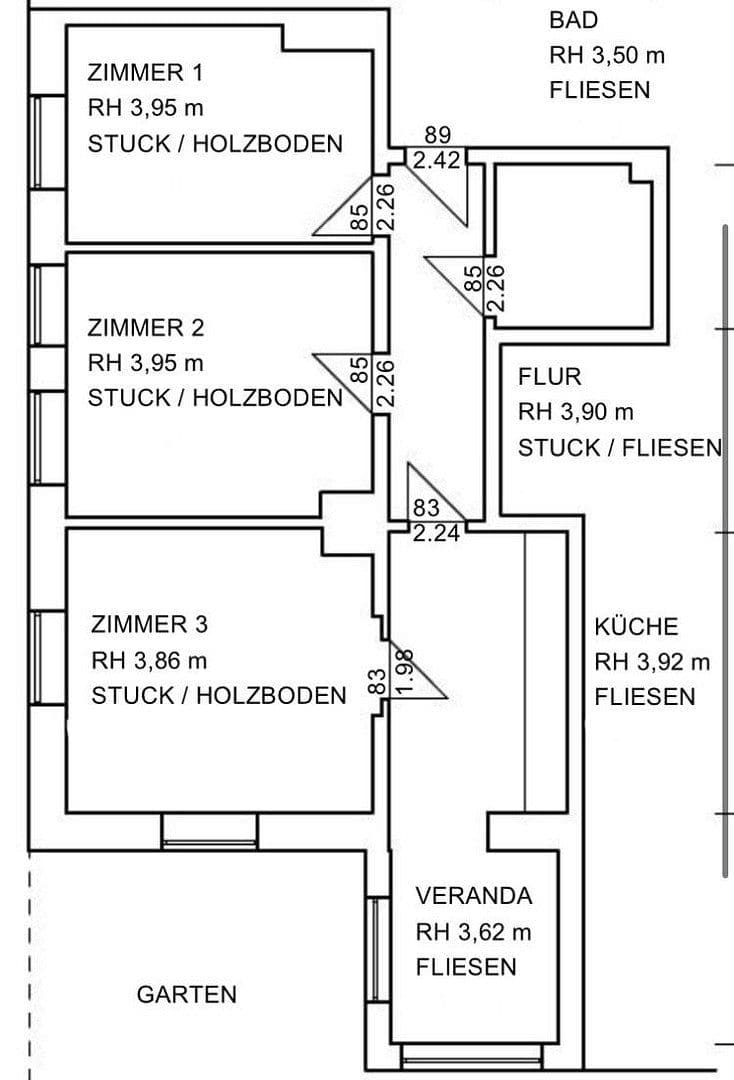 Prenájom bytu 3-izbový 80 m², Wiesenstraße 47, Hamburg, Hamburg Prenájom bytu 3-izbový 80 m², Wiesenstraße 47, Hamburg, Hamburg
