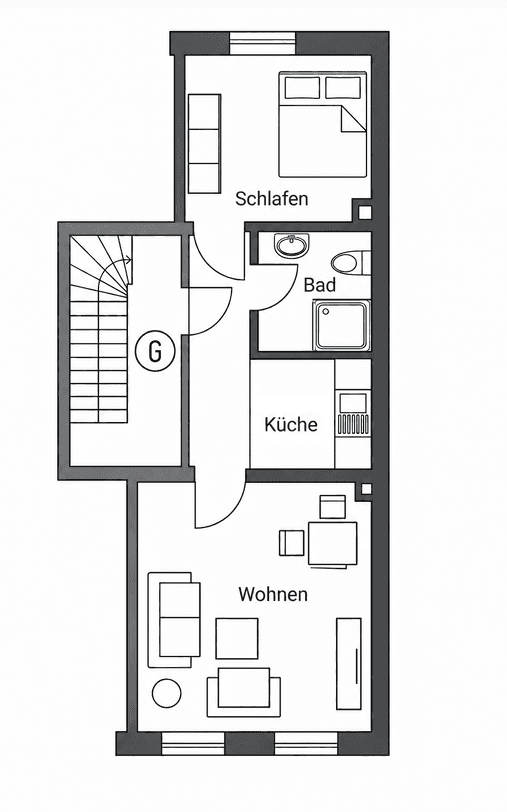 Predaj bytu 2-izbový 33 m², Wismar, Meklenbursko-Predpomoransko Predaj bytu 2-izbový 33 m², Wismar, Meklenbursko-Predpomoransko