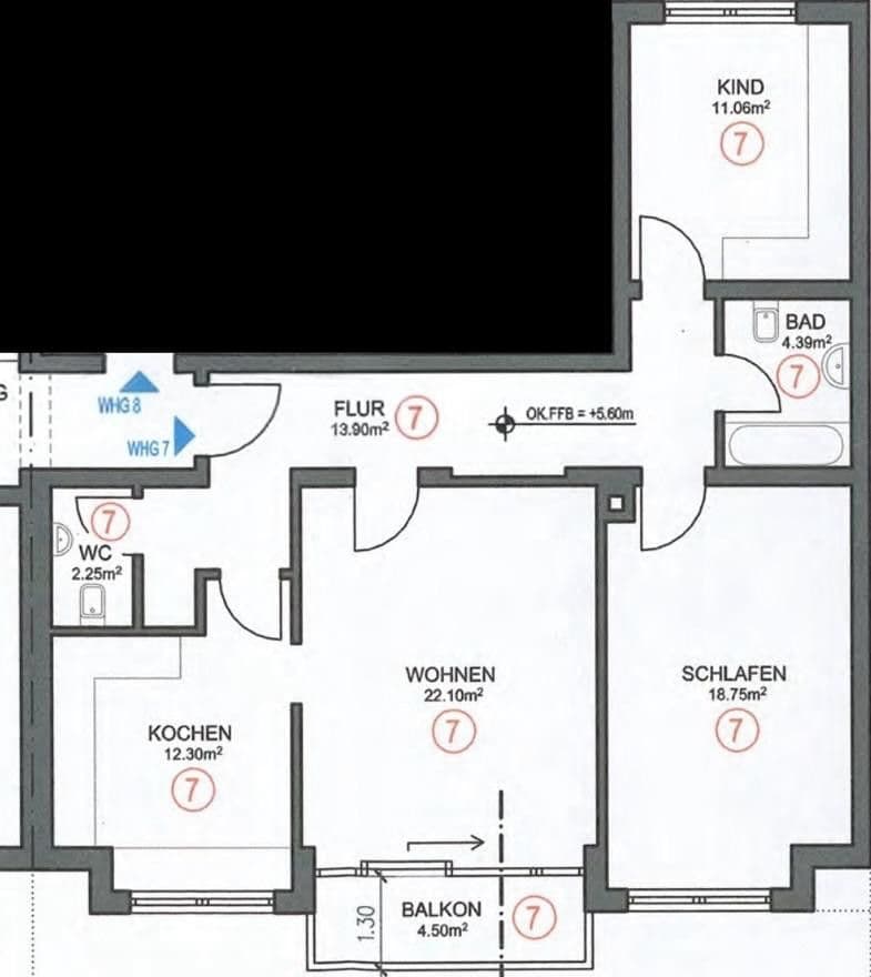 Prenájom bytu 3-izbový 87 m², Wingertstr. 69, Mannheim, Bádensko-Wurttembersko Prenájom bytu 3-izbový 87 m², Wingertstr. 69, Mannheim, Bádensko-Wurttembersko