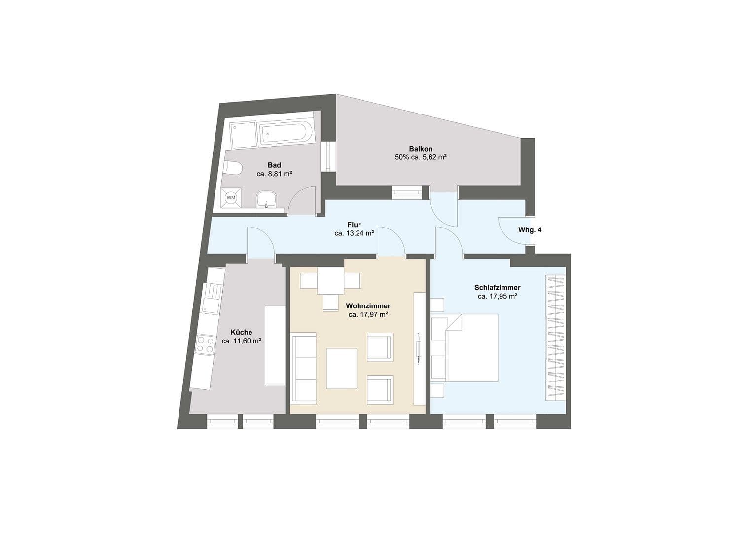 Prenájom bytu 2-izbový 74 m², Görnische Gasse 28/29, Meißen, Sasko Prenájom bytu 2-izbový 74 m², Görnische Gasse 28/29, Meißen, Sasko