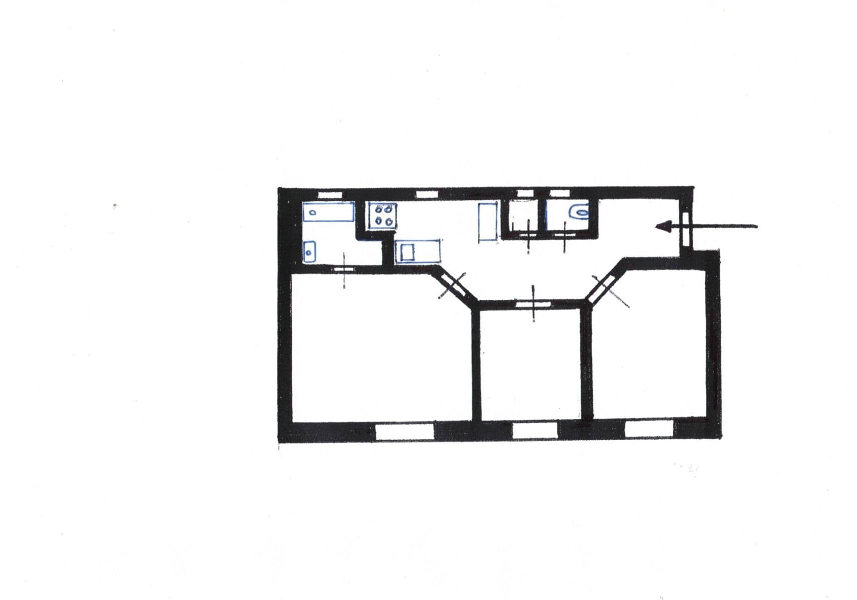 Prenájom bytu 3-izbový 59 m², Biskupcova, Praha, Praha Prenájom bytu 3-izbový 59 m², Biskupcova, Praha, Praha