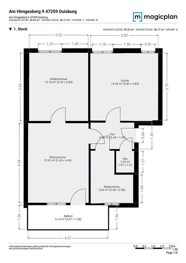 Prenájom bytu 2-izbový 56 m², Am Himgesberg 9, Duisburg, Severné Porýnie - Westfálsko Prenájom bytu 2-izbový 56 m², Am Himgesberg 9, Duisburg, Severné Porýnie - Westfálsko