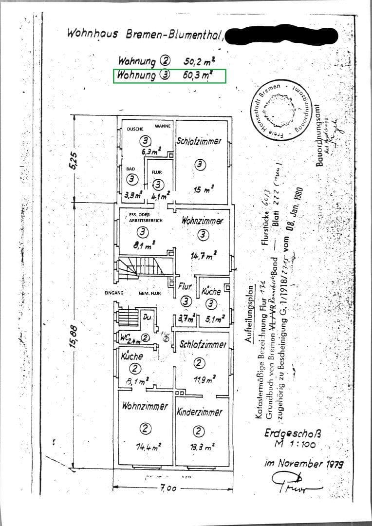 Predaj bytu 2-izbový 60 m², Bremen, Brémy Predaj bytu 2-izbový 60 m², Bremen, Brémy