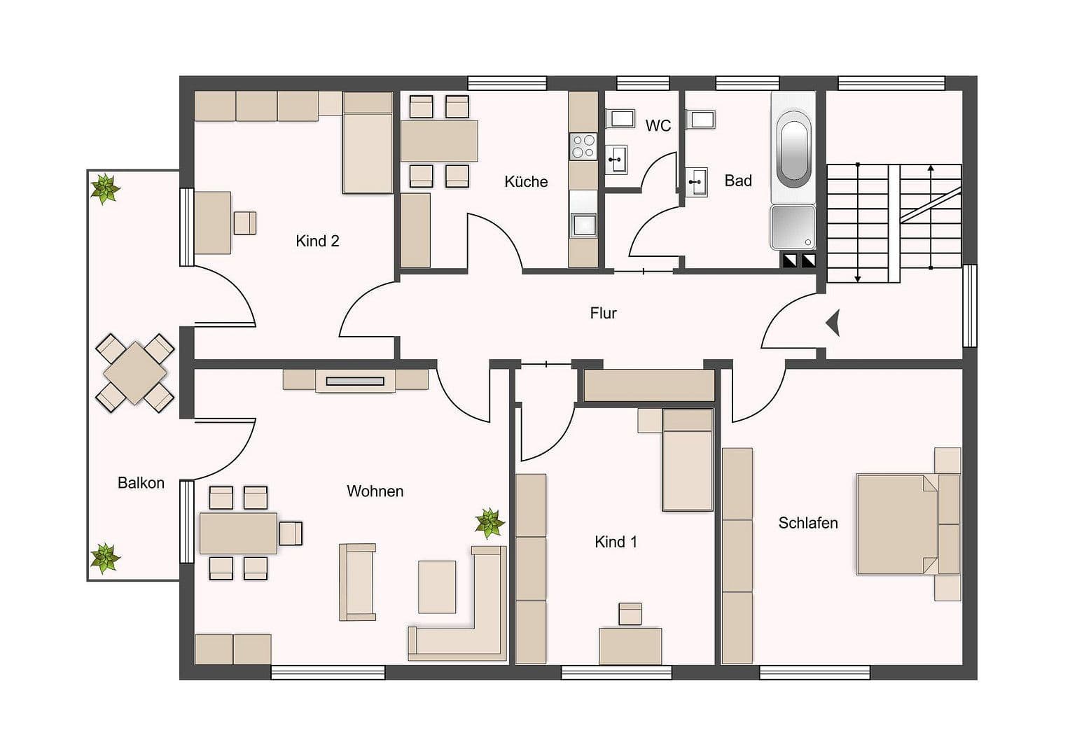 Prenájom bytu 4-izbový 118 m², Wunstorf, Dolné Sasko Prenájom bytu 4-izbový 118 m², Wunstorf, Dolné Sasko