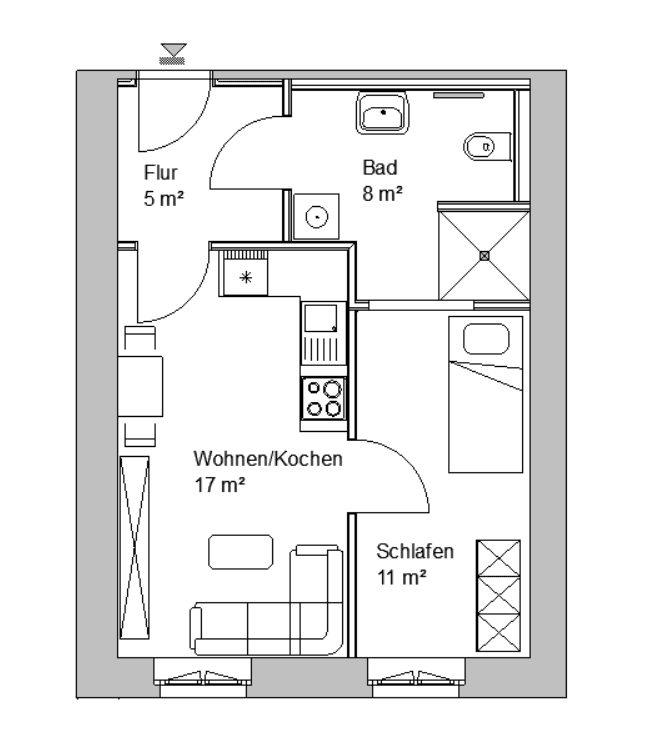 Prenájom bytu 1-izbový 44 m², Schlaurother Str. 10, Görlitz, Sasko Prenájom bytu 1-izbový 44 m², Schlaurother Str. 10, Görlitz, Sasko