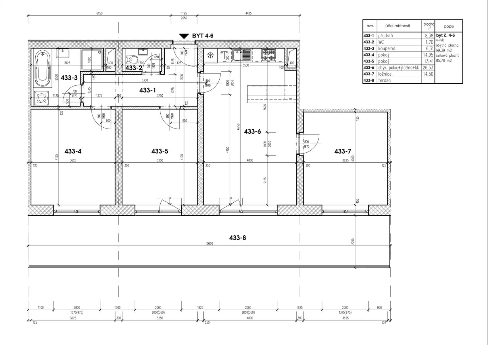 Prenájom bytu 4-izbový 86 m², Nádražní, Třešť, Kraj Vysočina Prenájom bytu 4-izbový 86 m², Nádražní, Třešť, Kraj Vysočina