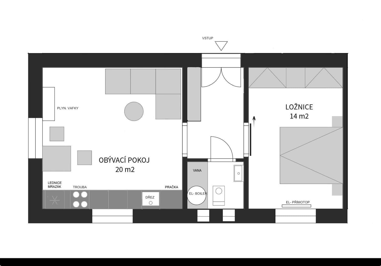 Prenájom bytu 2-izbový 43 m², Na Jezerce, Praha, Praha Prenájom bytu 2-izbový 43 m², Na Jezerce, Praha, Praha